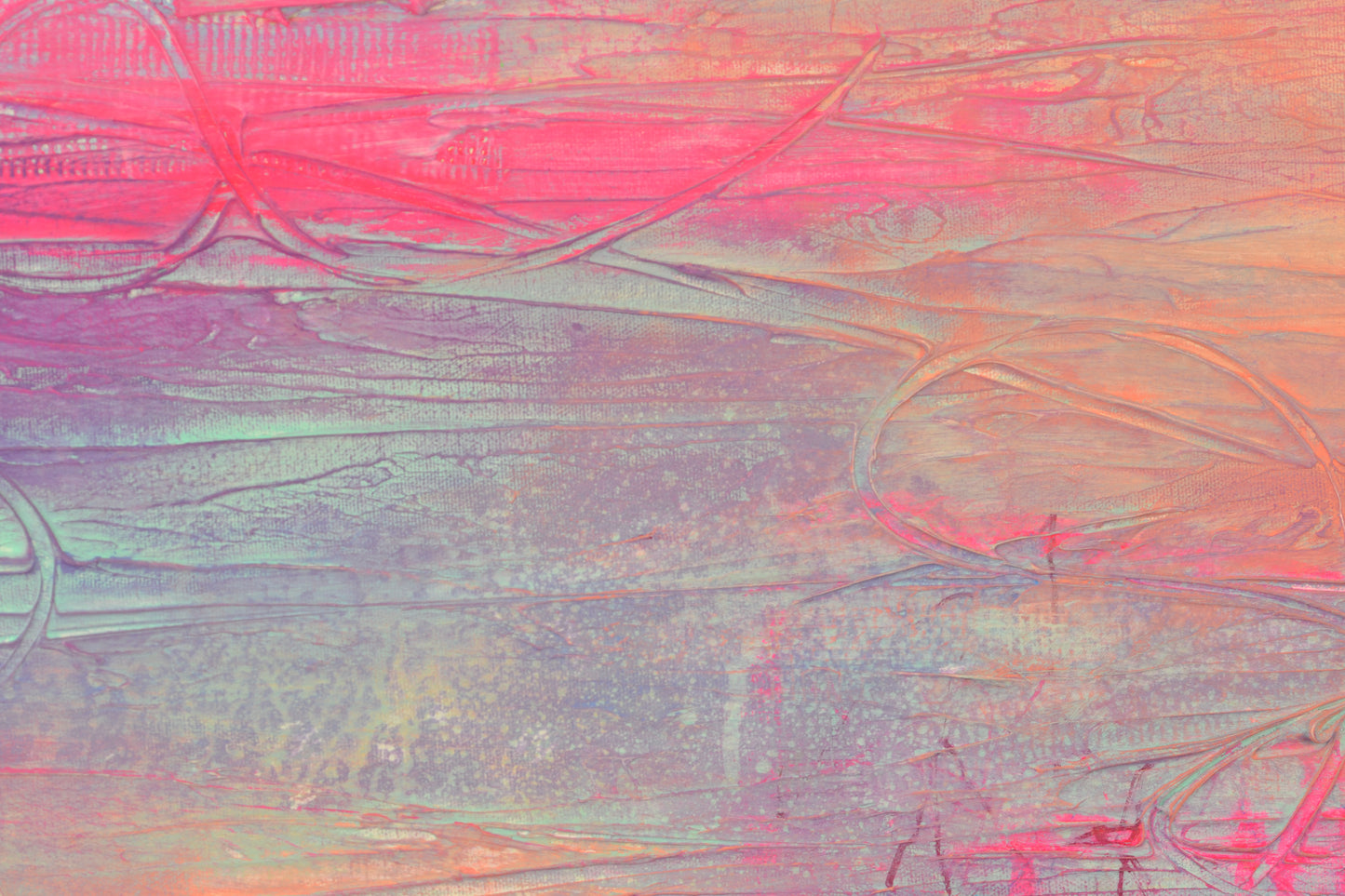 Toile abstraite ''Rose pêche''