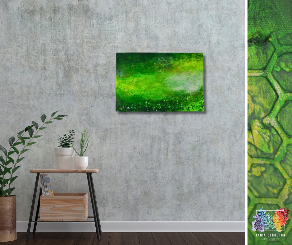 Toile abstraite ''Se ressourcer en nature''