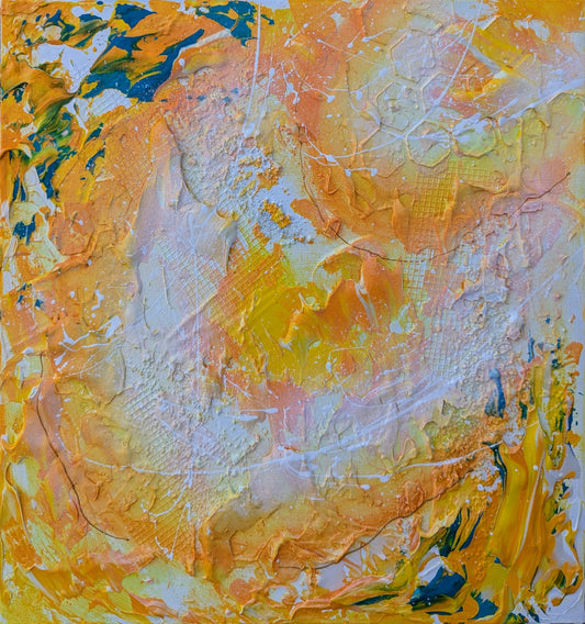 Toile abstraite ''Enfin le soleil''