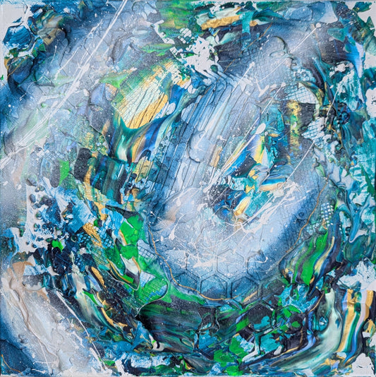 Toile abstraite ''Les beautés de l'océan