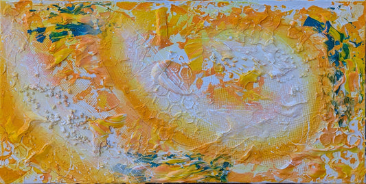 Toile abstraite ''Ma crevette d'amour''