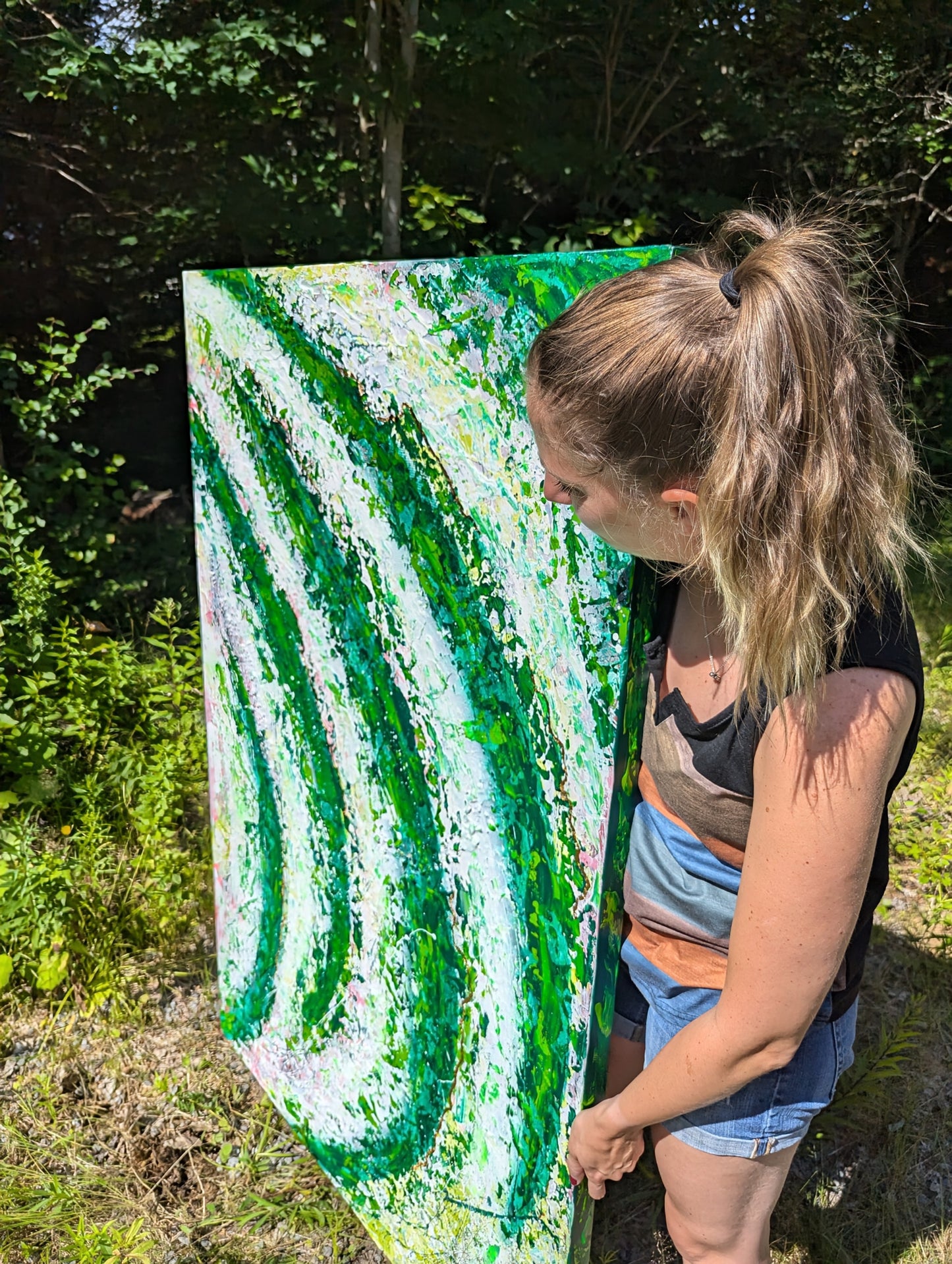 Toile abstraite ''Murmures du vent''
