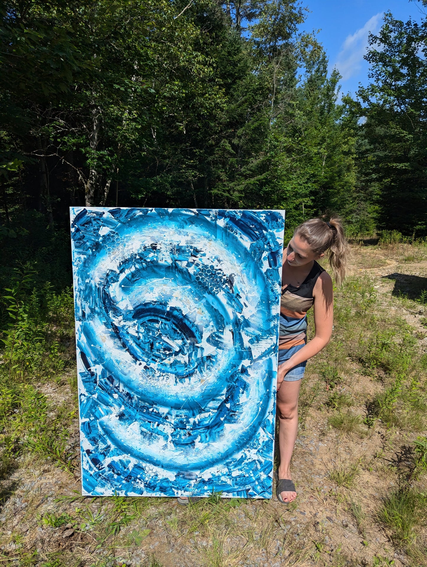 Toile abstraite ''Légèreté''