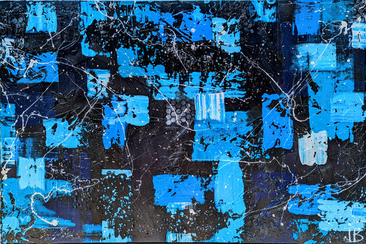 Toile abstraite "Océanique"