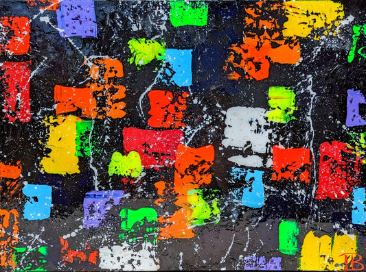 Toile abstraite "Satisfaction"