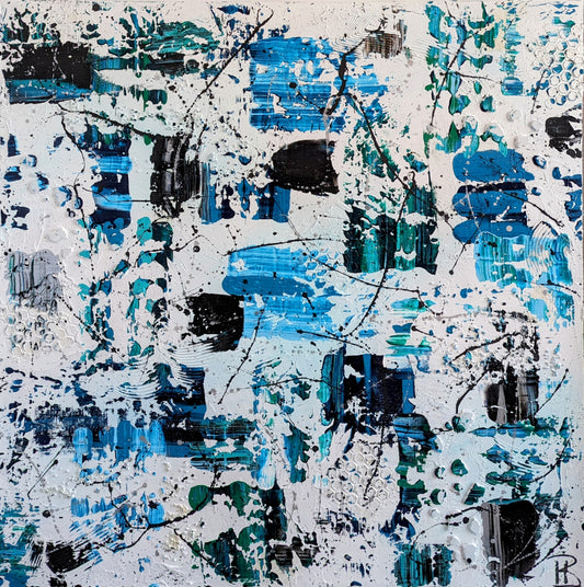 Toile abstraite ''Doux moments'' EN EXPOSITION