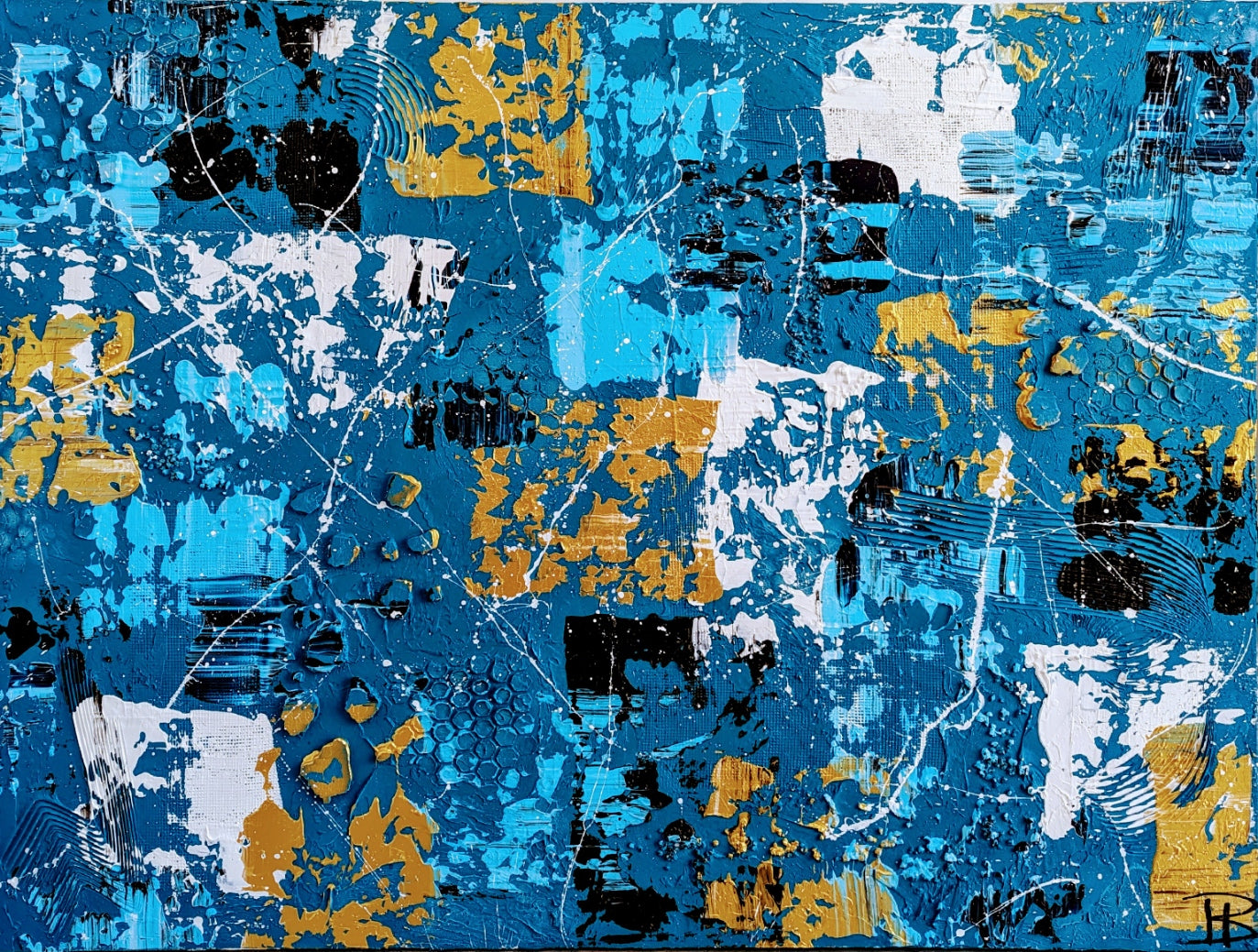 Toile abstraite ''Dévouement'' EN EXPOSITION