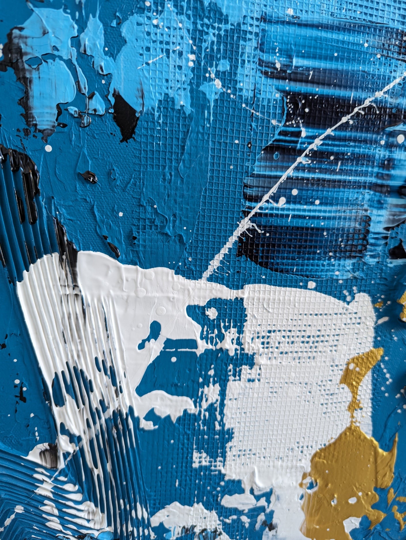 Toile abstraite ''Dévouement'' EN EXPOSITION