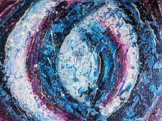 Toile abstraite ''Nébuleuse de rêve''