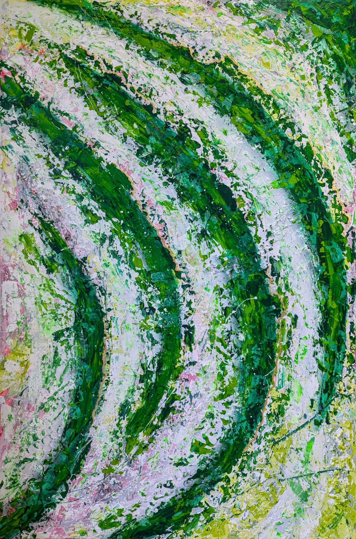 Toile abstraite ''Murmures du vent''