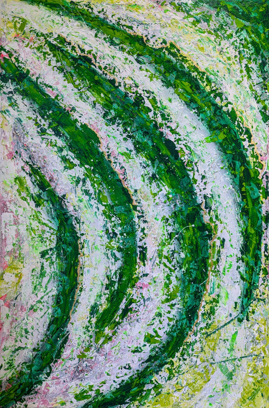 Toile abstraite ''Murmures du vent''