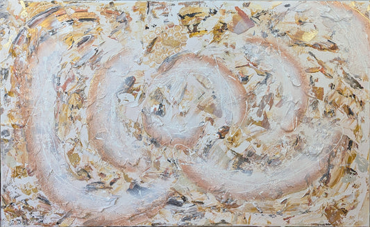 Toile abstraite ''L'élégance d'une rose''
