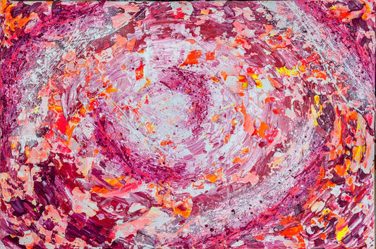 Toile abstraite ''Lollipop''