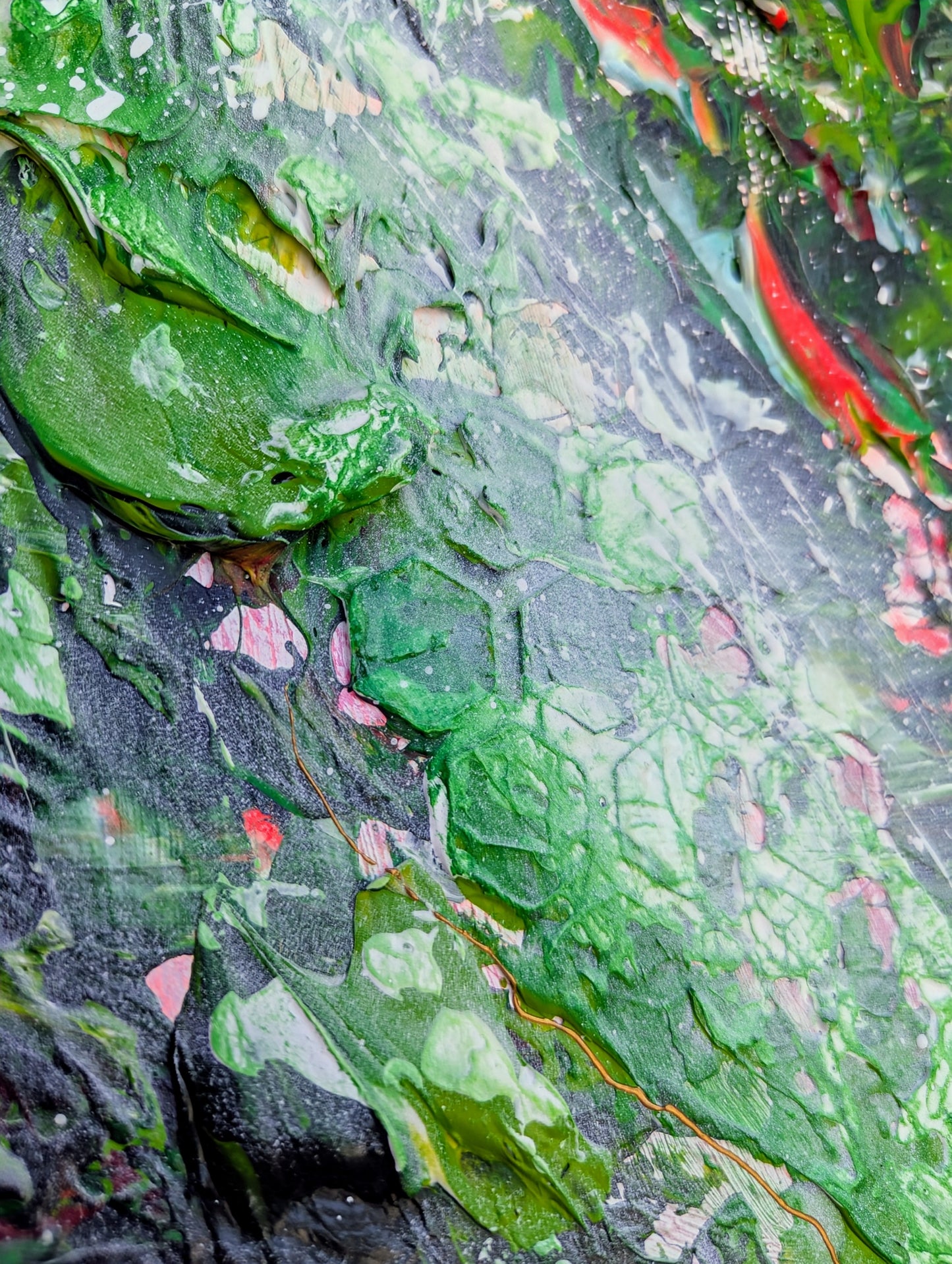 Toile abstraite ''Les fleurs sont de retour''