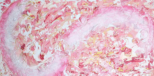 Toile abstraite ''Une douceur pour soi''