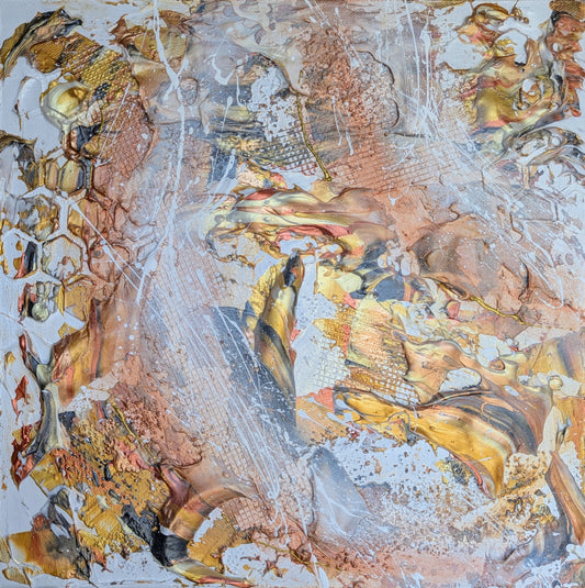 Toile abstraite ''Rayons de soleil''