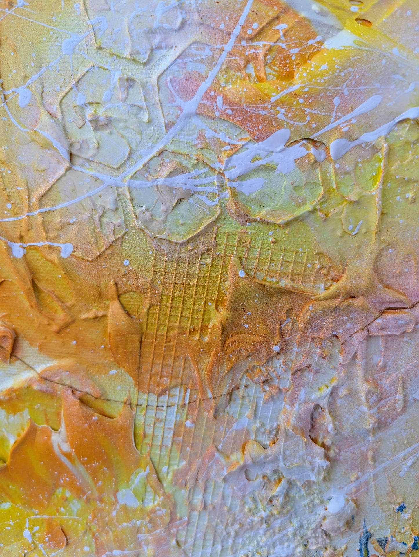 Toile abstraite ''Enfin le soleil''
