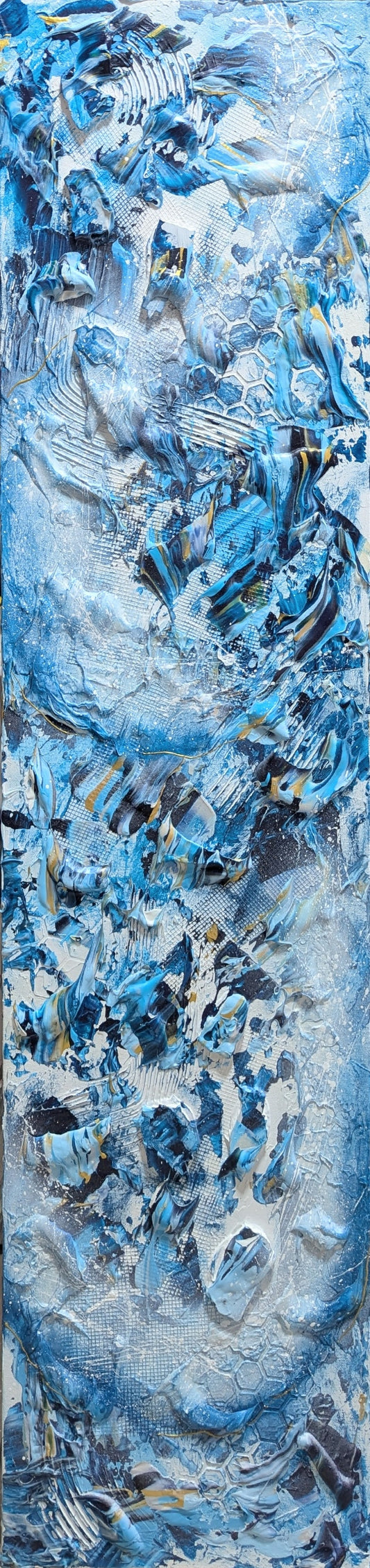 Toile abstraite ''L'eau qui coule doucement''