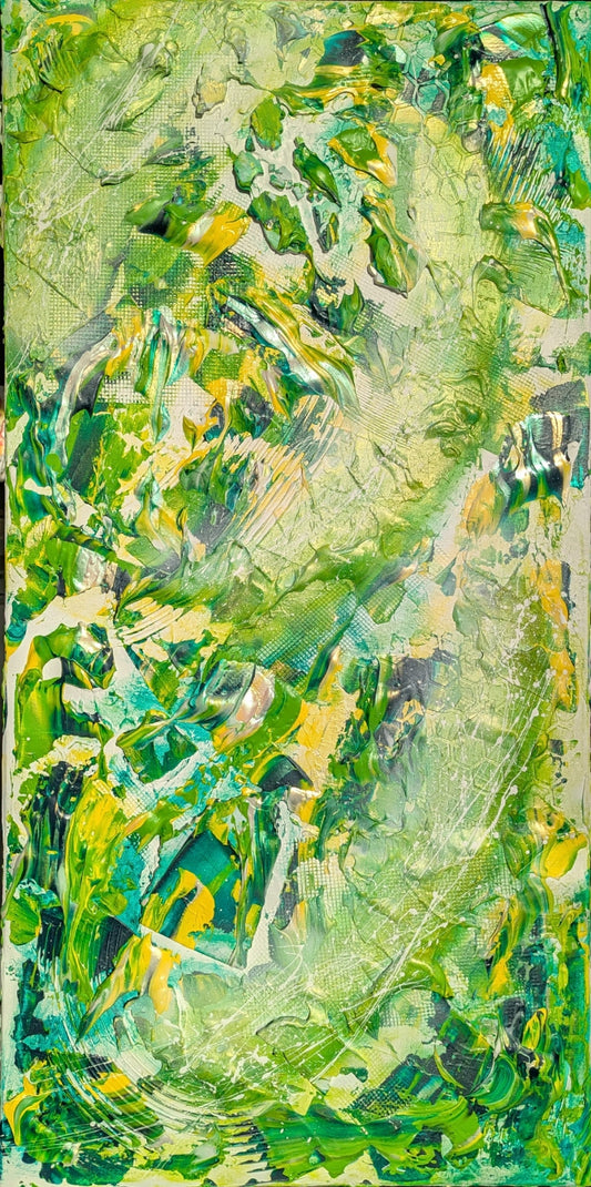 Toile abstraite ''Forêt enchantée''