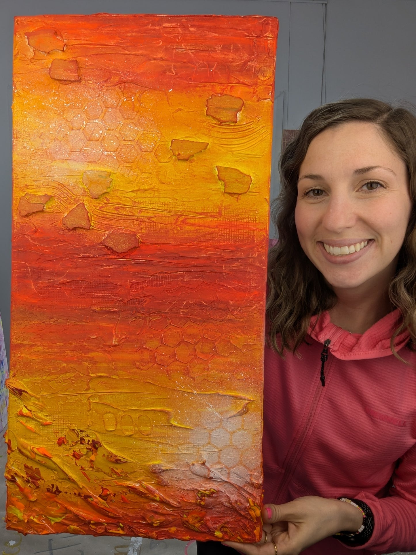 Toile abstraite ''Playa del Soleil''