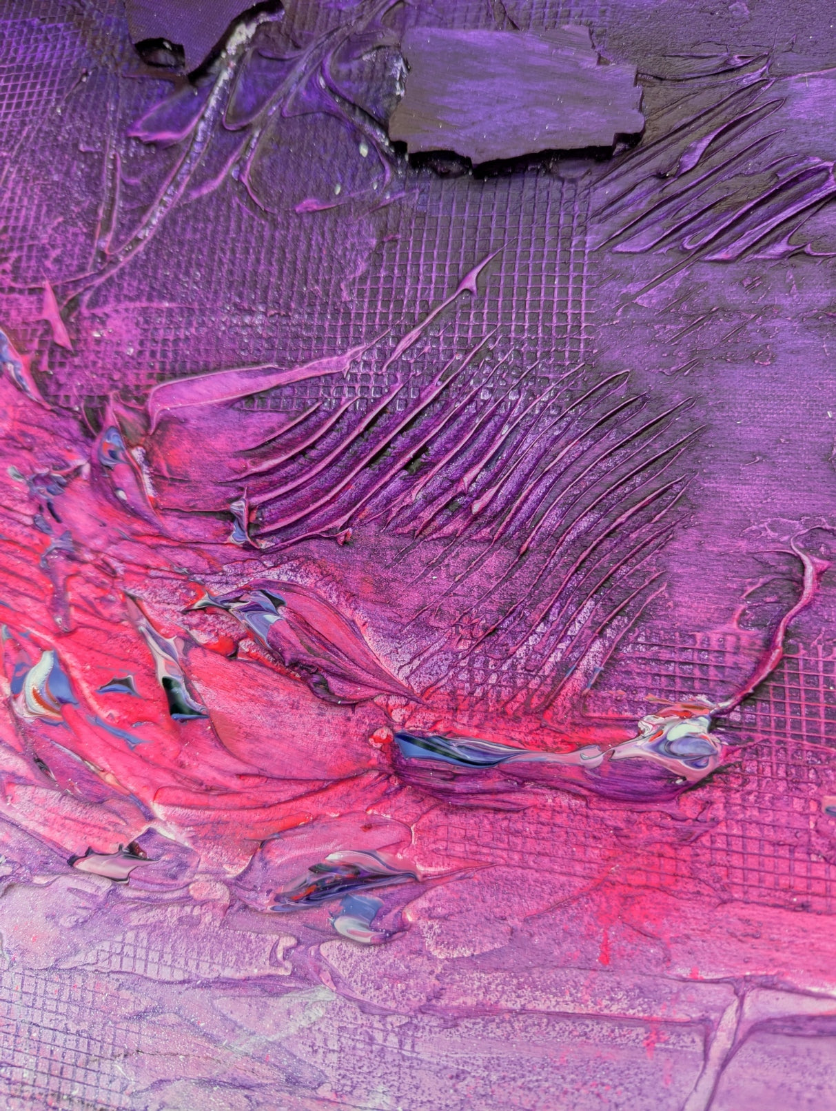 Toile abstraite ''Ose la folie!''