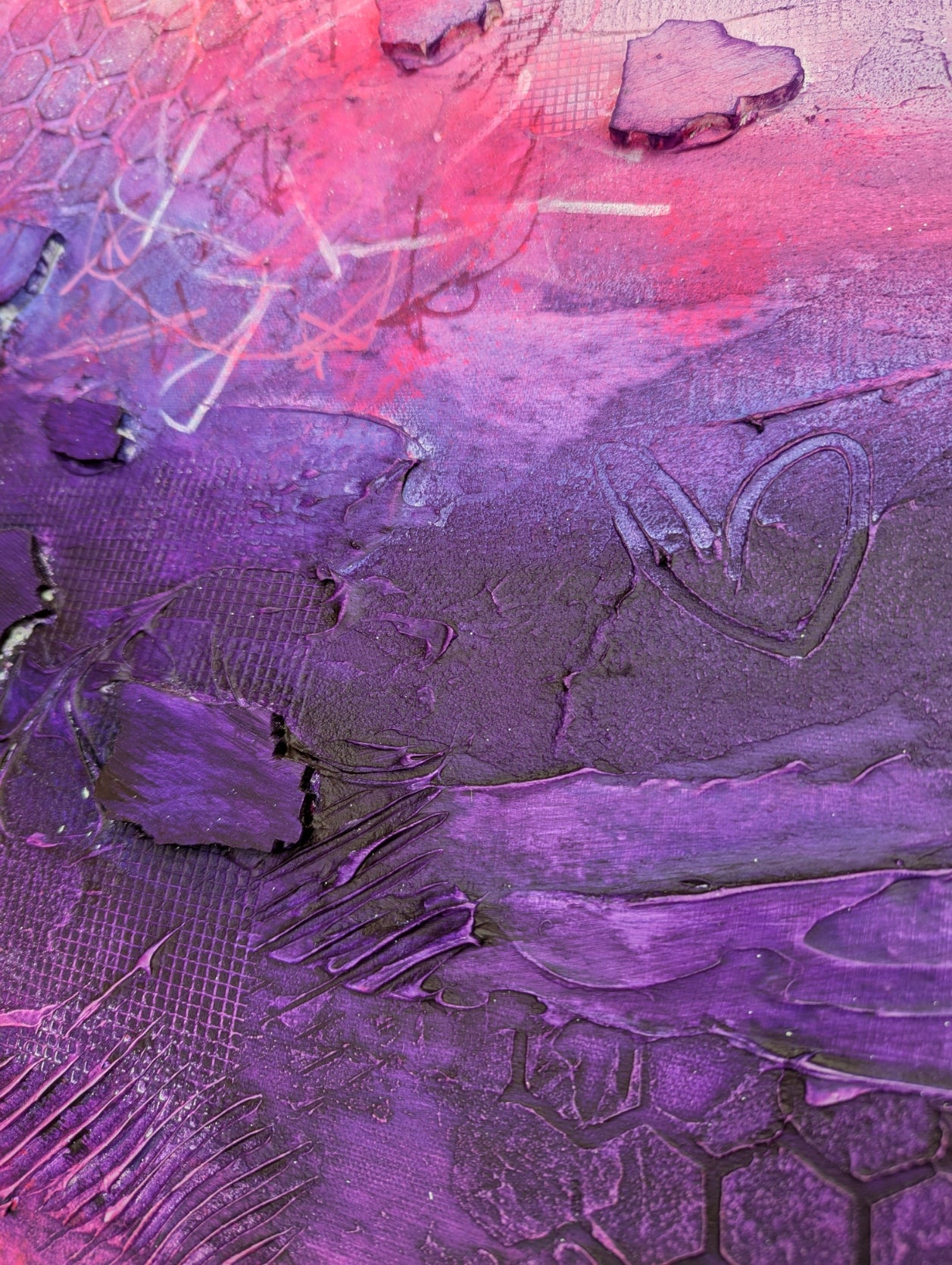 Toile abstraite ''Ose la folie!''