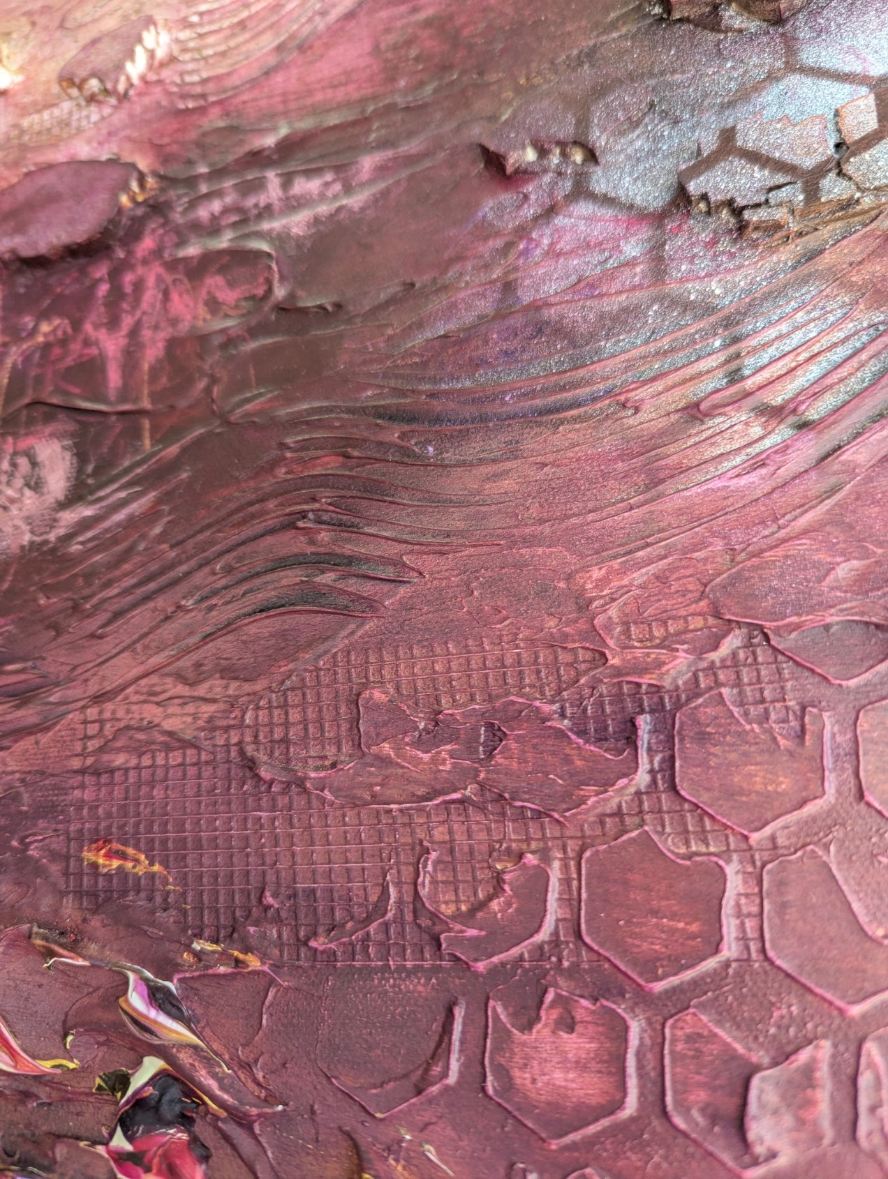 Toile abstraite ''L'histoire mystérieuse''