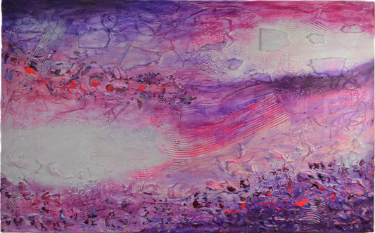 Toile abstraite ''Fais un voeux''