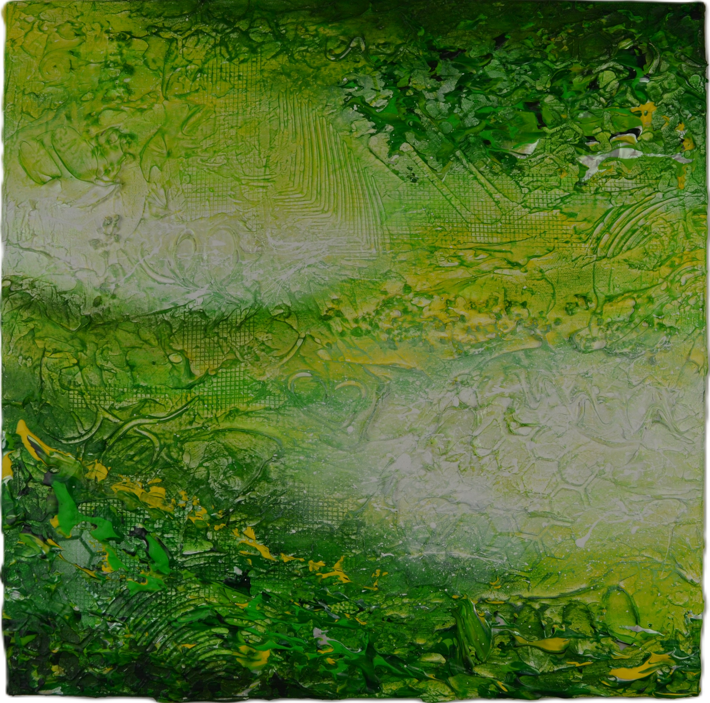 Toile abstraite ''Lève la tête et regarde à travers les feuilles''