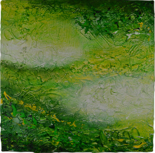 Toile abstraite ''Lève la tête et regarde à travers les feuilles''